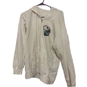 Brandy Melville white zip up hoodie